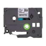 Cinta Brother TZE231G P-touch 12mm Negro sobre Blanco Laminada Resistente - Imagen 3